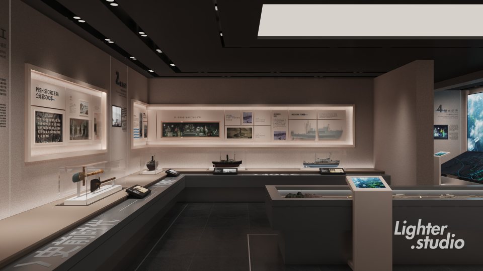 工业主题展馆多媒体展示空间与现场设备点位