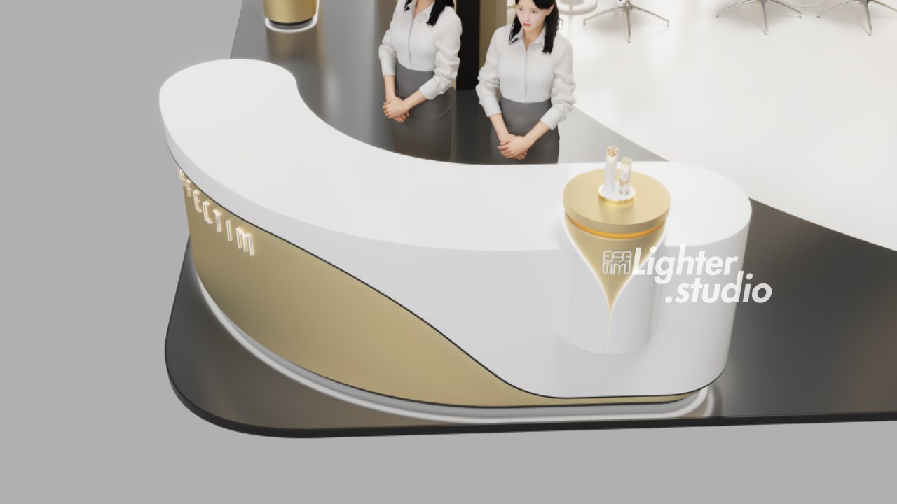 资生堂美博会科技互动展厅现场画面