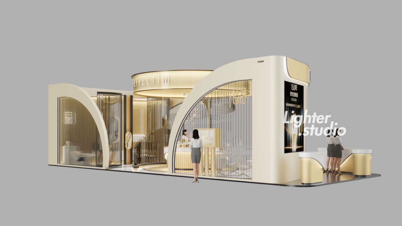 资生堂美博会科技互动展厅现场画面