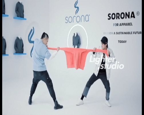 杜邦 Sorona 科技面料三维视频现场画面